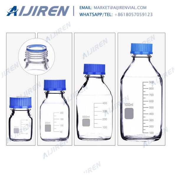 Buy Graduated Borosil Bottle Reagent With Blue Screw Cap Manufacturer Aijiren Vials With Caps
